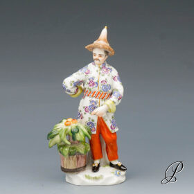 Figur Meissen 1.Wahl aus der Serie der Fremden Völker - Japaner mit Blumentopf
