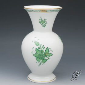 Vase Herend im Dekor Apponyi grün