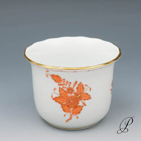 kleiner Blumentopf / Übertopf Herend Apponyi orange