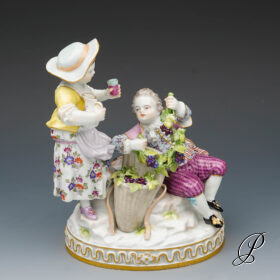 Allegorie "Der Herbst" Figurengruppe Meissen Knaufzeit um 1900 Jhd.