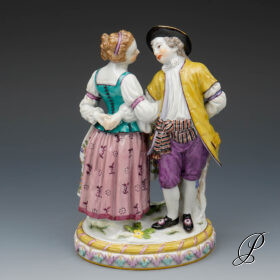 Figurengruppe Meissen 1.Wahl "tanzendes Paar" Entwurf Acier