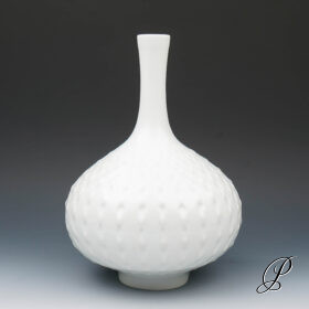 große moderne Vase Meissen Relief