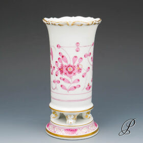 Vase Meissen 1.Wahl reiche indische Malerei purpur