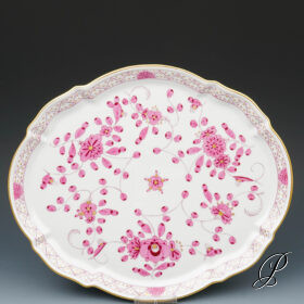 Tablett Meissen reiche indische Malerei purpur