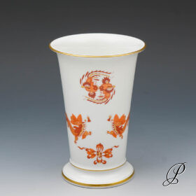 Vase Meissen 1.Wahl im Dekor Reicher Drache rot