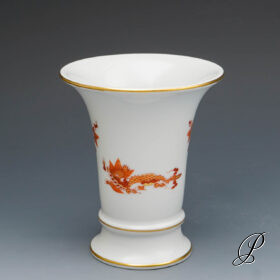 Vase Meissen 1.Wahl im Dekor Reicher Drache rot