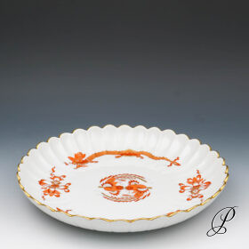 Kuchenschale Meissen 1.Wahl Reicher Drache rot