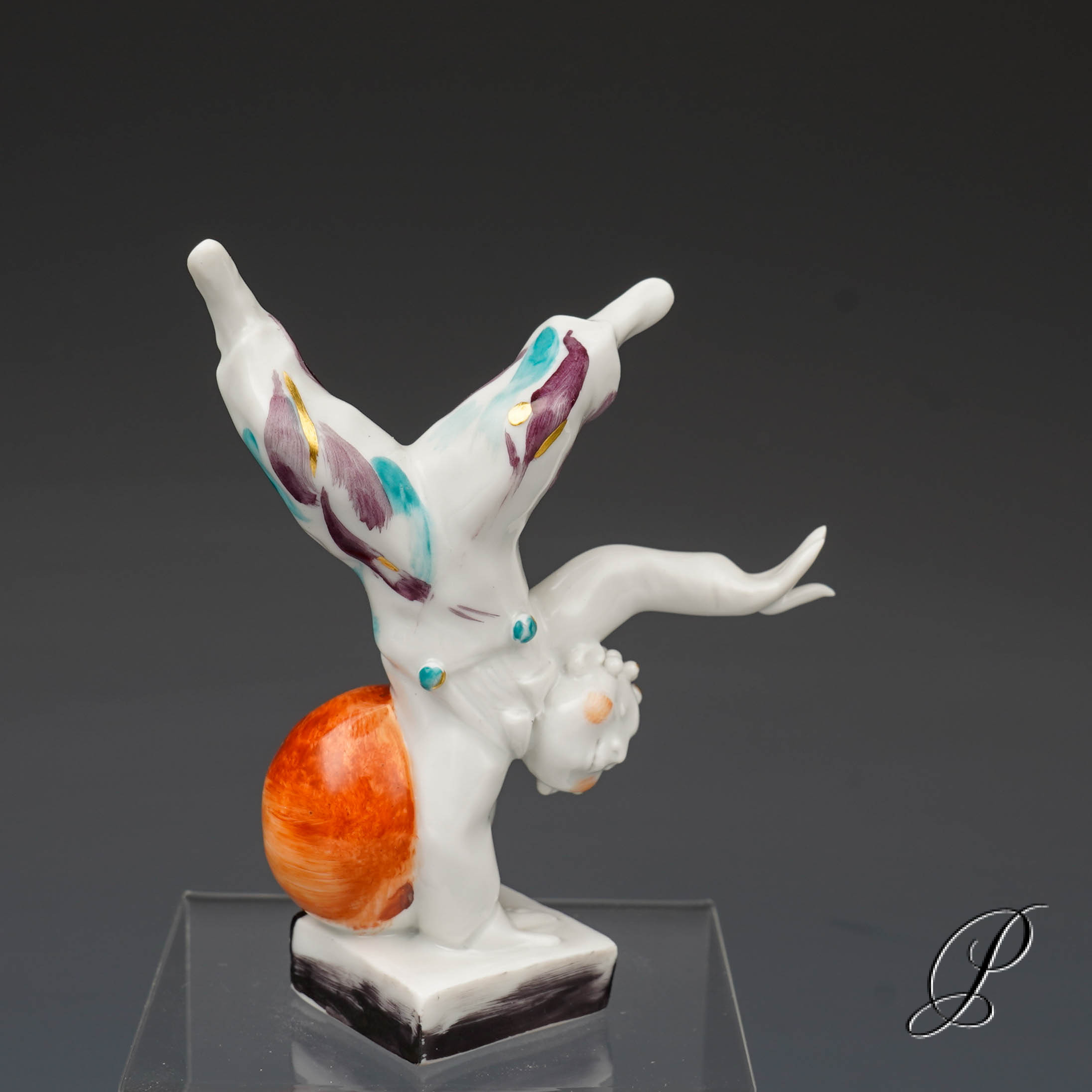 Figur Meissen 1.Wahl von Peter Strang "Radschlagendes Kind" – Bild 3