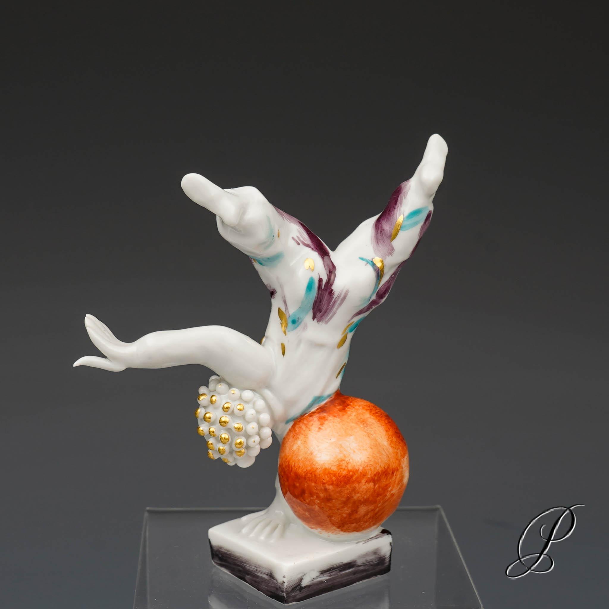 Figur Meissen 1.Wahl von Peter Strang "Radschlagendes Kind" – Bild 5