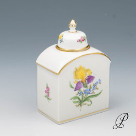 Teedose Meissen 1.Wahl im Dekor Blume2