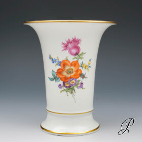 Vase Meissen mit Blumenbukett