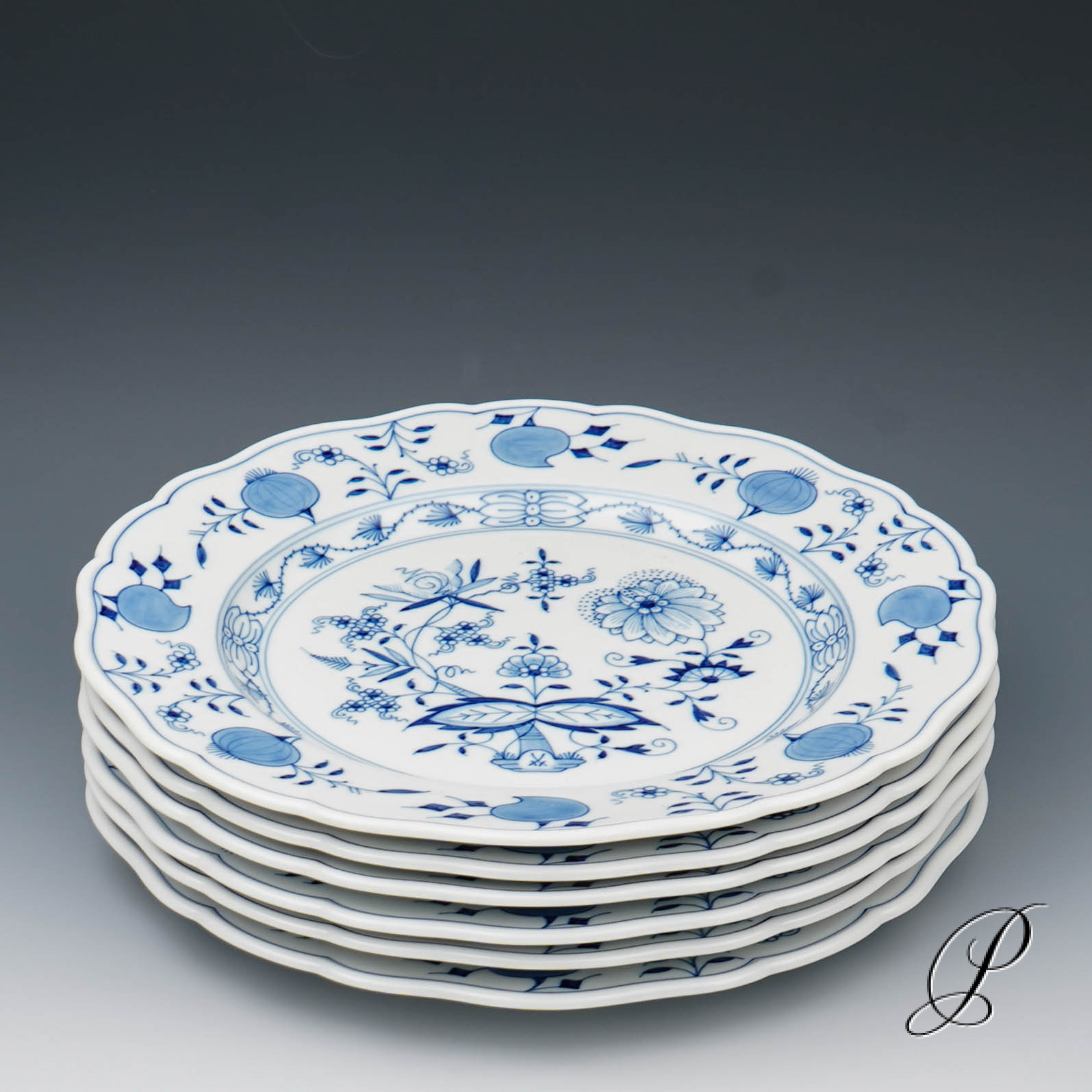 6 Platzteller Meissen im Dekor Zwiebelmuster – Bild 2