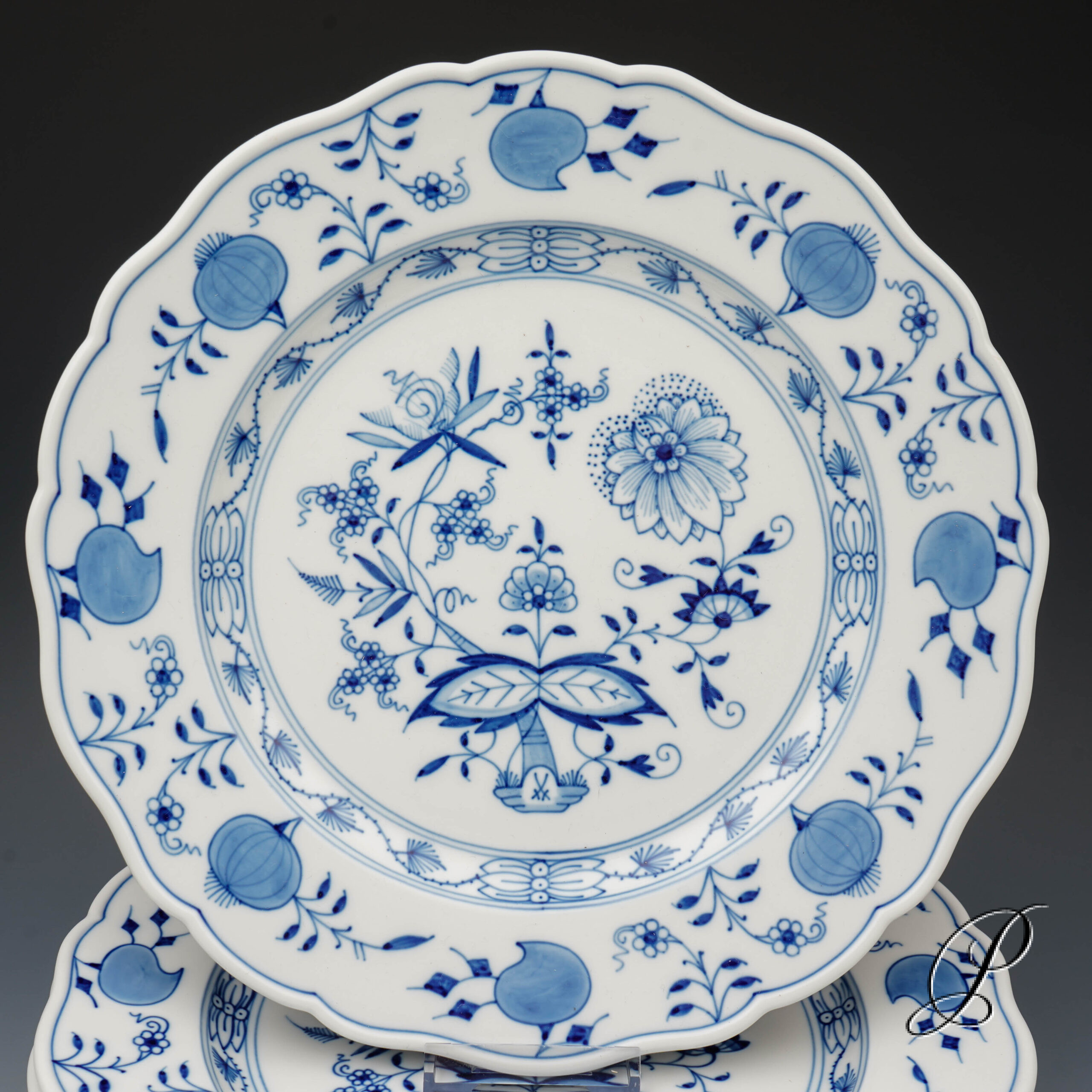 6 Platzteller Meissen im Dekor Zwiebelmuster – Bild 3