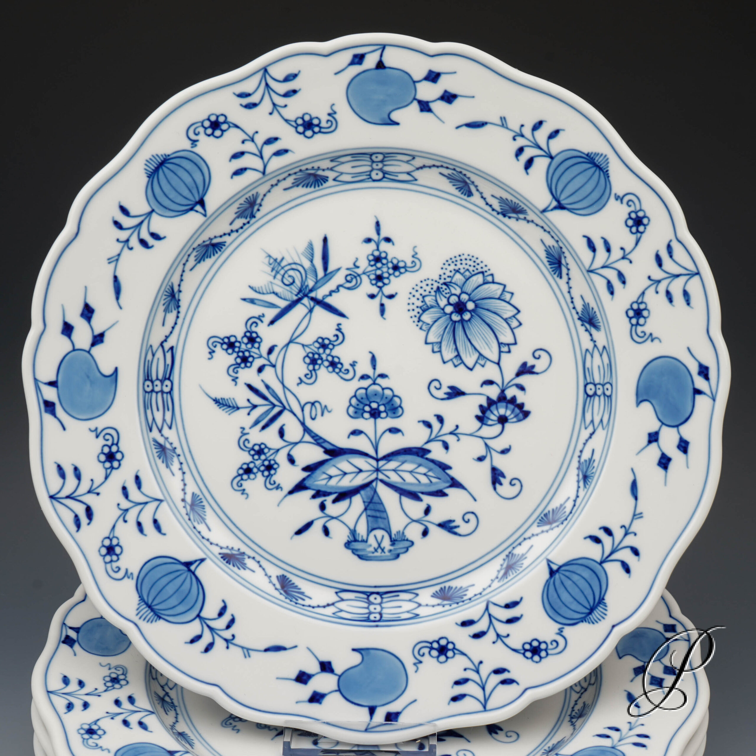 6 Platzteller Meissen im Dekor Zwiebelmuster – Bild 4