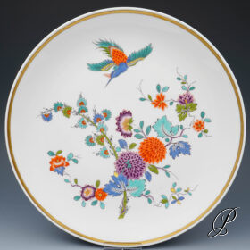 Wandteller Meissen 1.Wahl mit alter Indischer Blumenmalerei