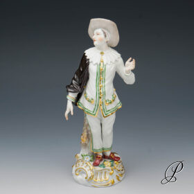 seltene Figur Meissen aus der Commedia dell' Arte - Petrolino