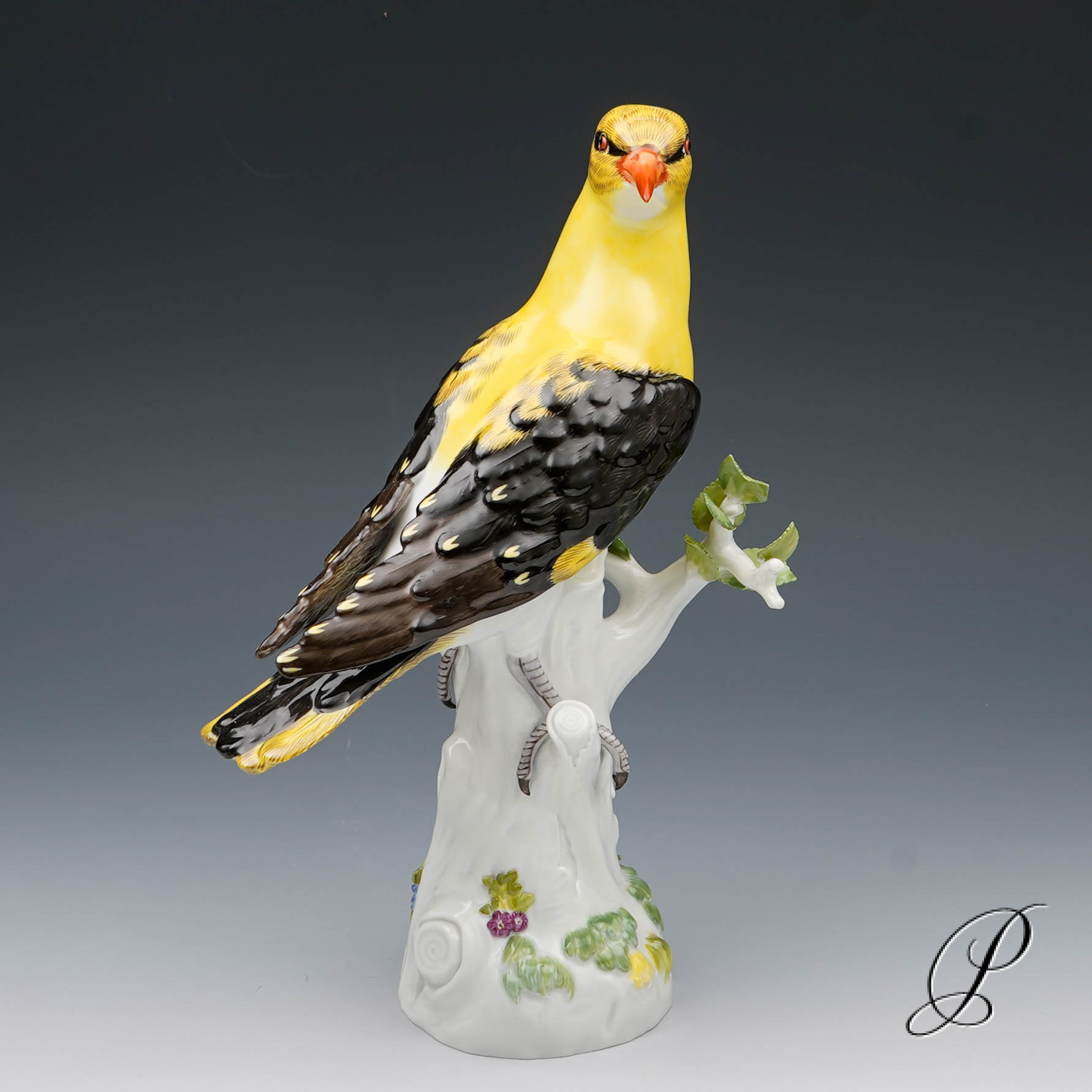 Figur Meissen 1.Wahl Pirol auf Baumstamm – Bild 9