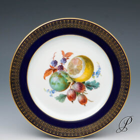 Wandteller Meissen mit Obstmalerei 1.Wahl um 1900 Jhd.