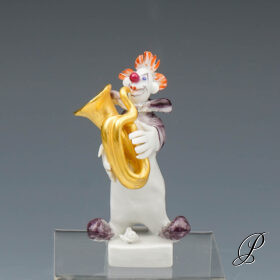 Figur Meissen 1.Wahl Clown aus der Clownkapelle von Peter Strang