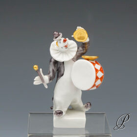 Figur Meissen 1.Wahl Clown aus der Clownkapelle von Peter Strang
