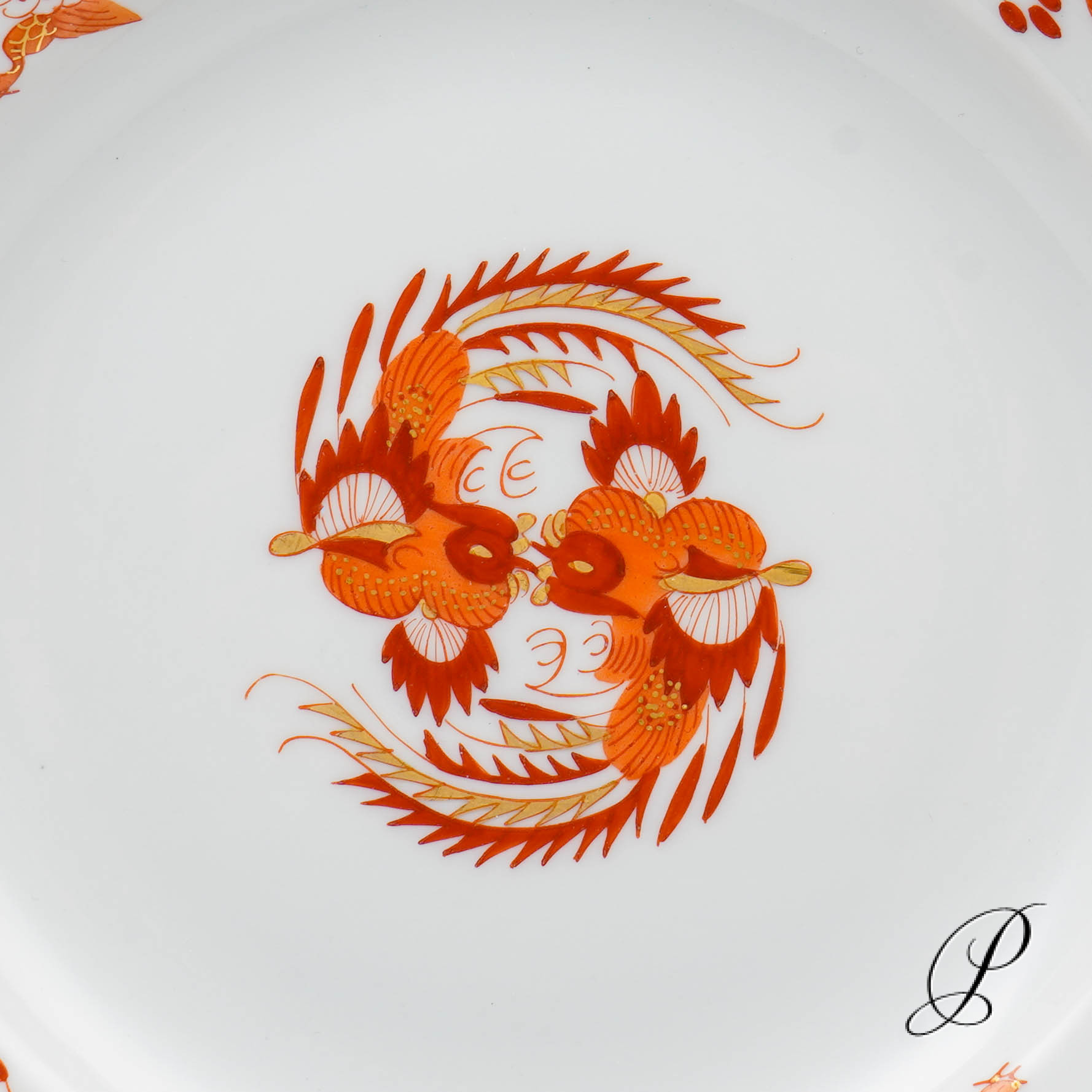 Kaffeegedeck Meissen 1.Wahl reicher Drache rot – Bild 4