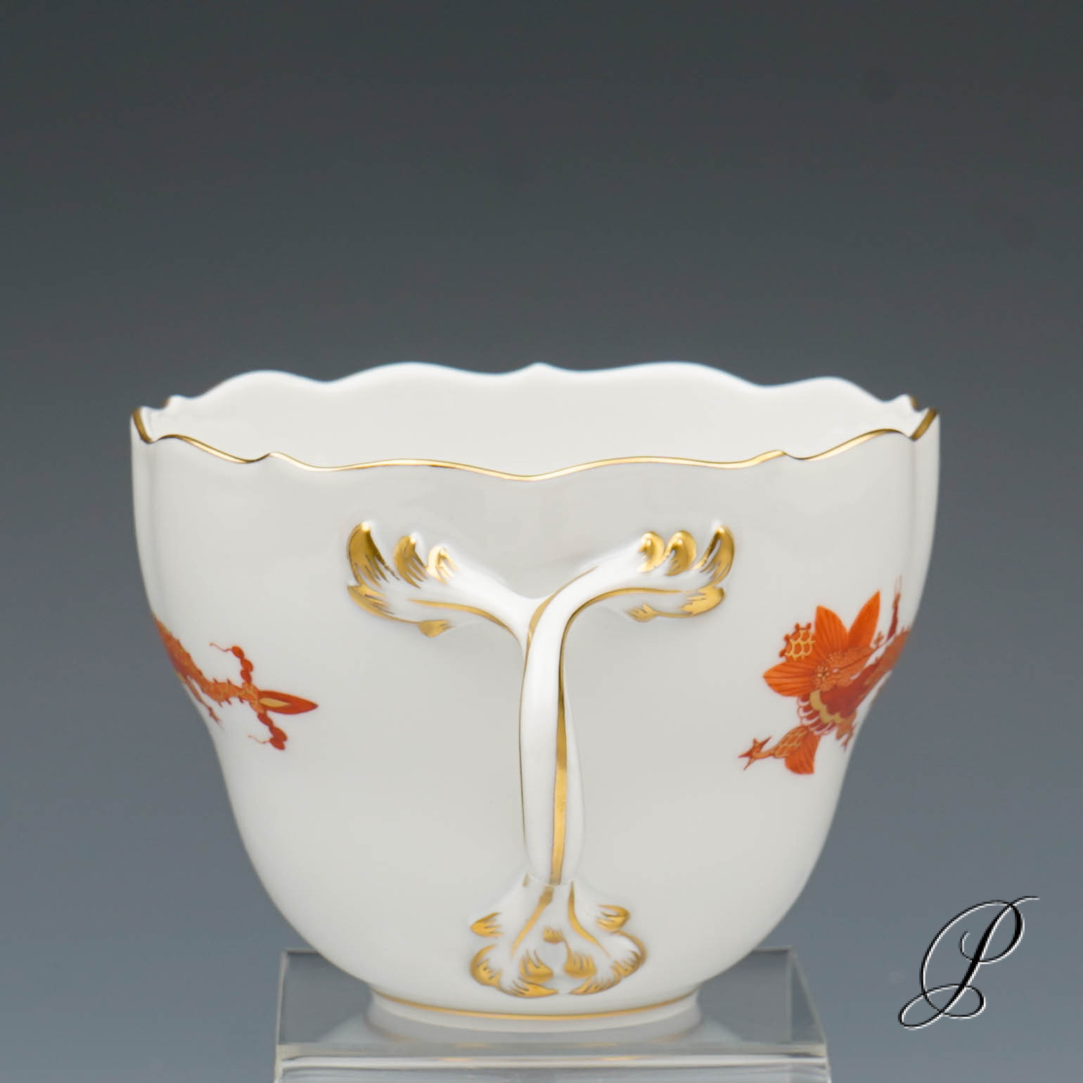 Kaffeegedeck Meissen 1.Wahl reicher Drache rot – Bild 12