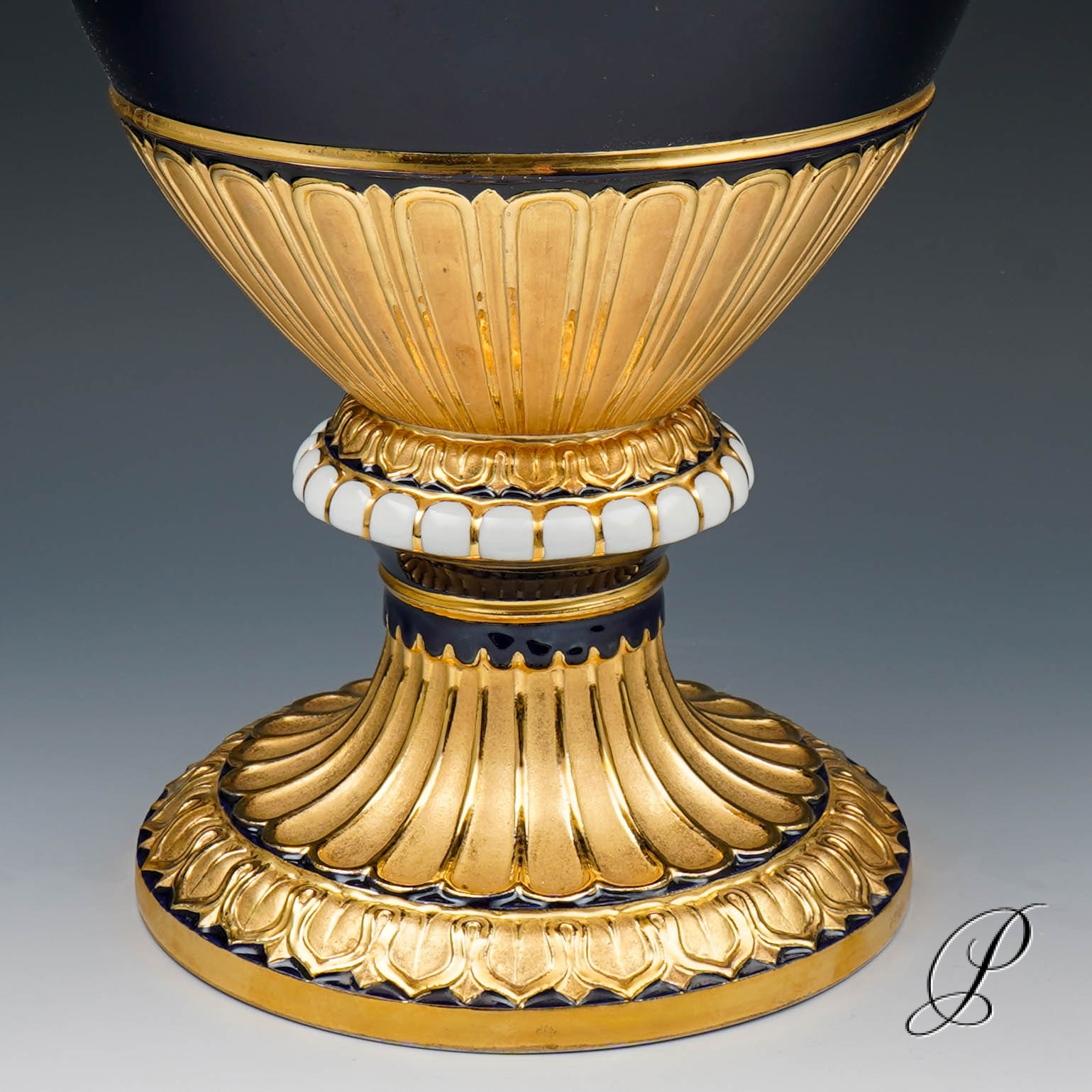 große (49cm!!!) Schlangenhenkelvase Meissen 1.Wahl Knaufzeit um 1900 – Bild 2