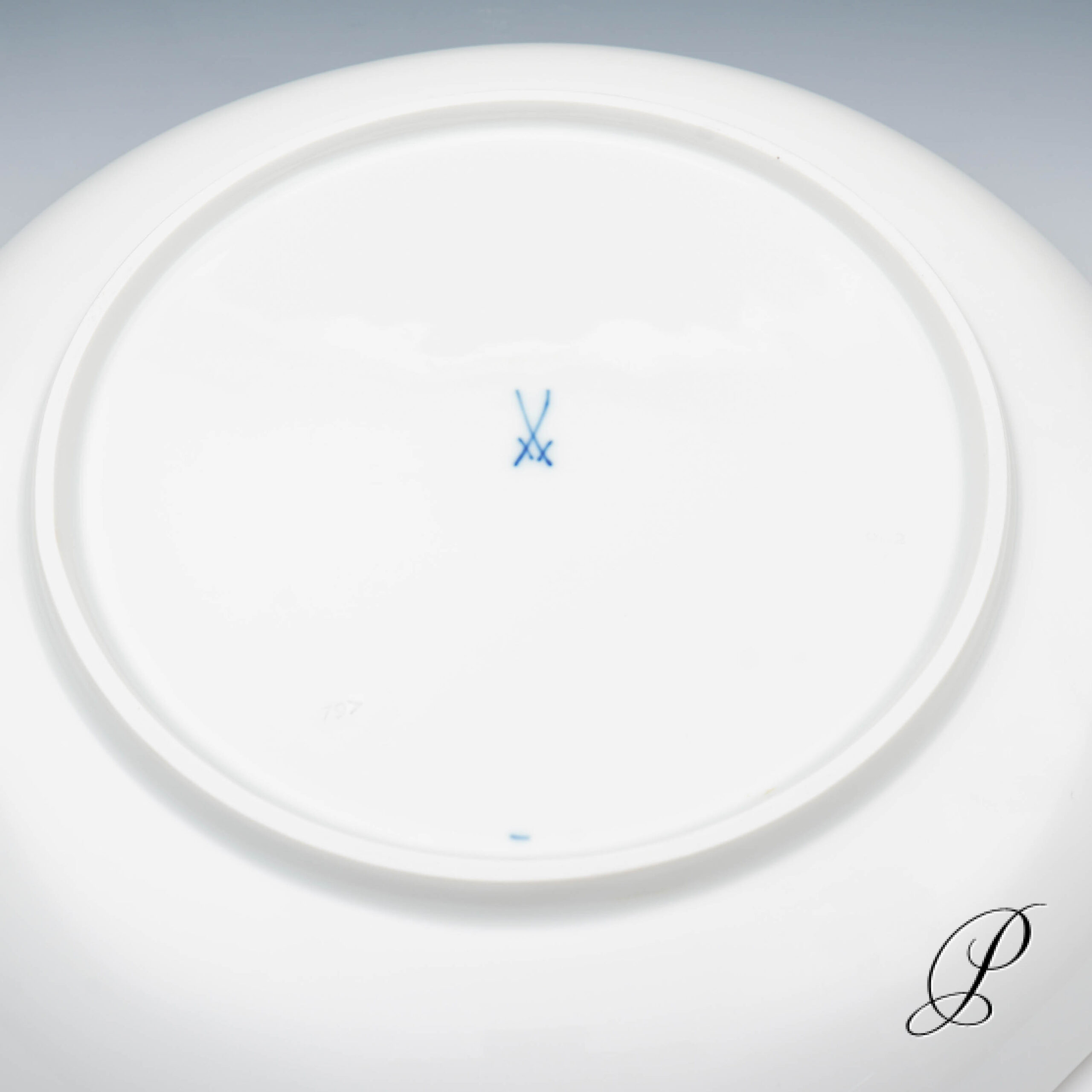 Kuchenschale Meissen 1.Wahl Reiche Indische Malerei purpur – Bild 7