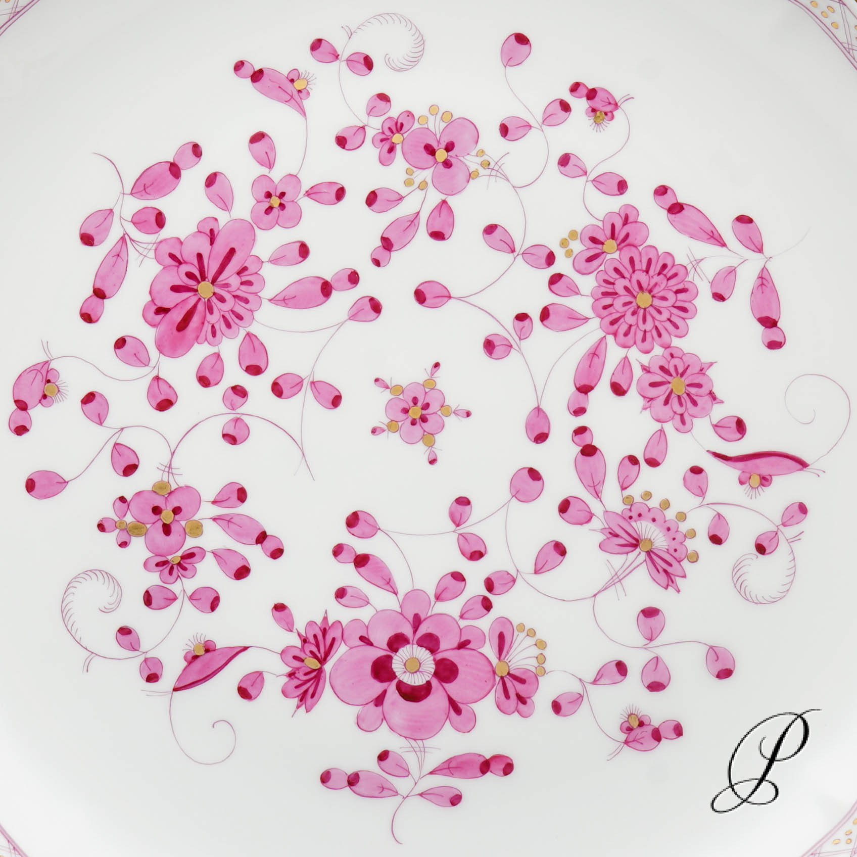 Kaffeeservice Meissen 1.Wahl reiche Indische Malerei purpur – Bild 4