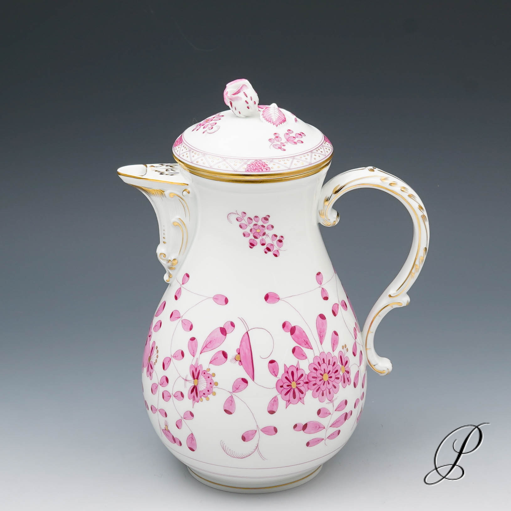 Kaffeeservice Meissen 1.Wahl reiche Indische Malerei purpur – Bild 5