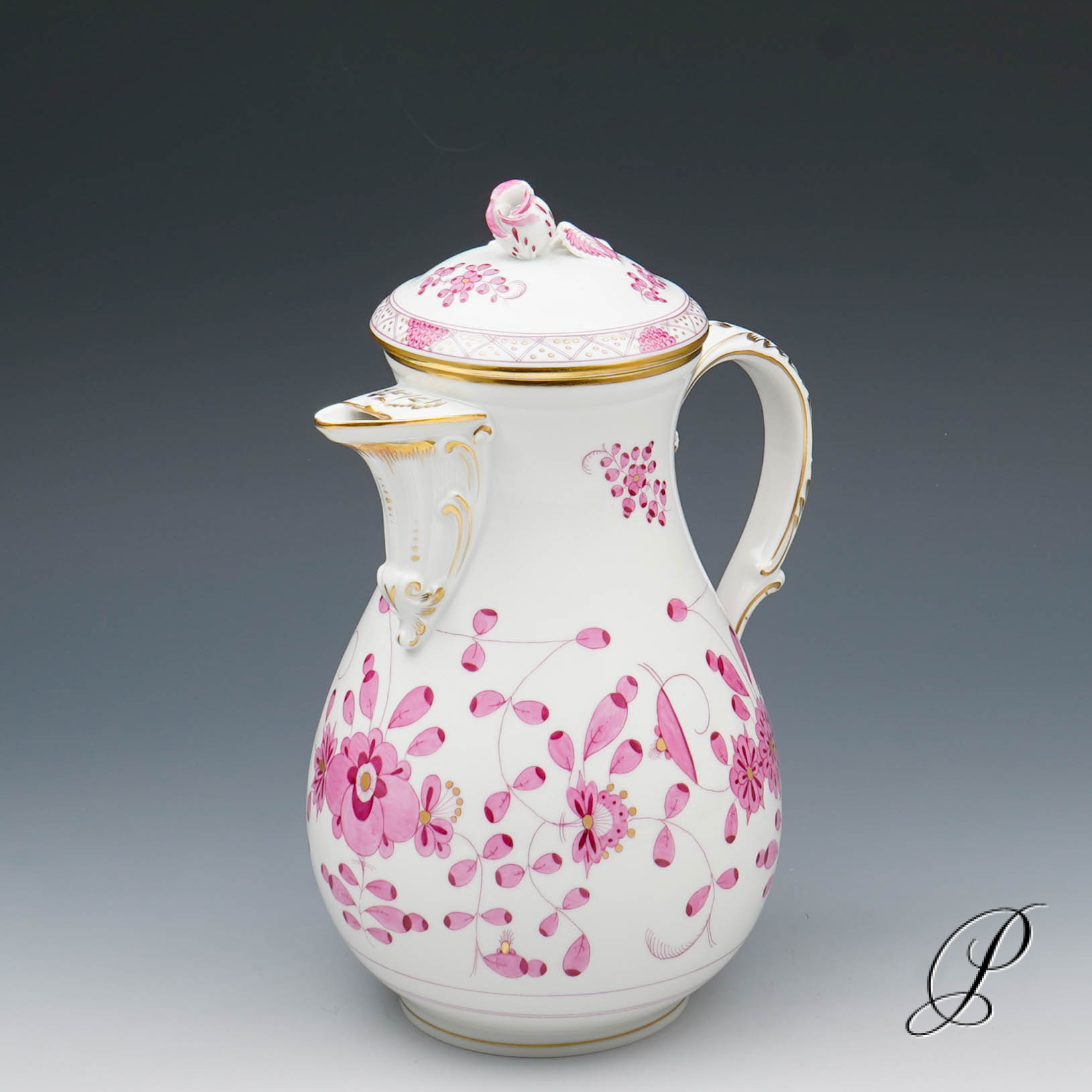 Kaffeeservice Meissen 1.Wahl reiche Indische Malerei purpur – Bild 6