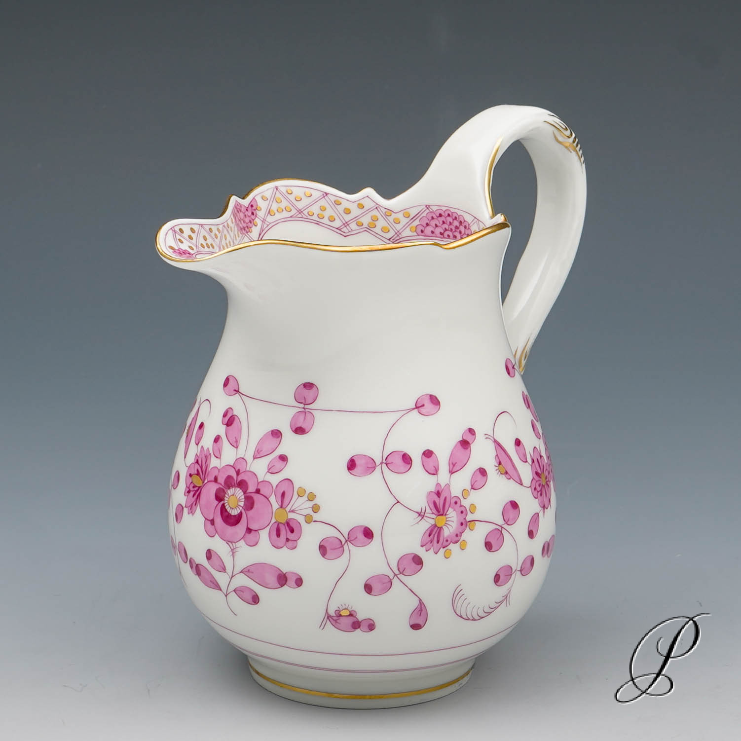 Kaffeeservice Meissen 1.Wahl reiche Indische Malerei purpur – Bild 9