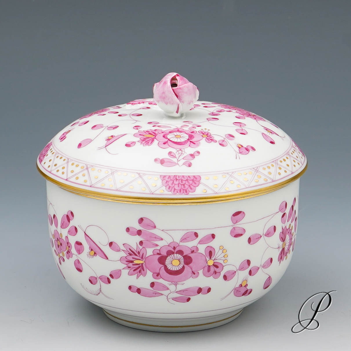 Kaffeeservice Meissen 1.Wahl reiche Indische Malerei purpur – Bild 11