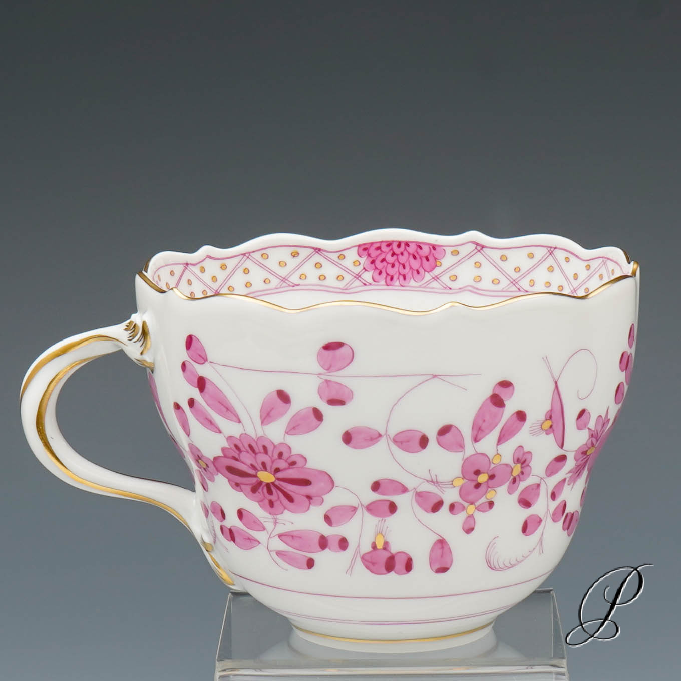 Kaffeeservice Meissen 1.Wahl reiche Indische Malerei purpur – Bild 23