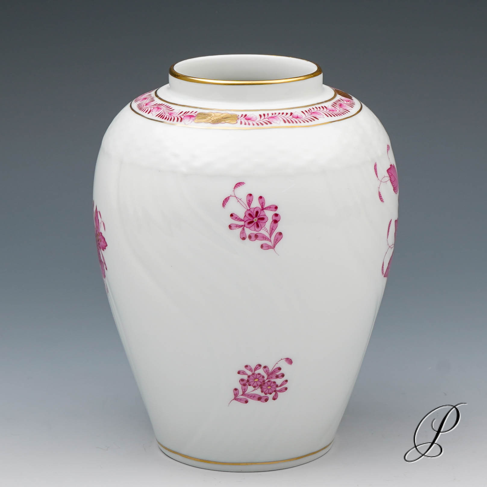 Vase Herend im Dekor Apponyi purpur – Bild 3