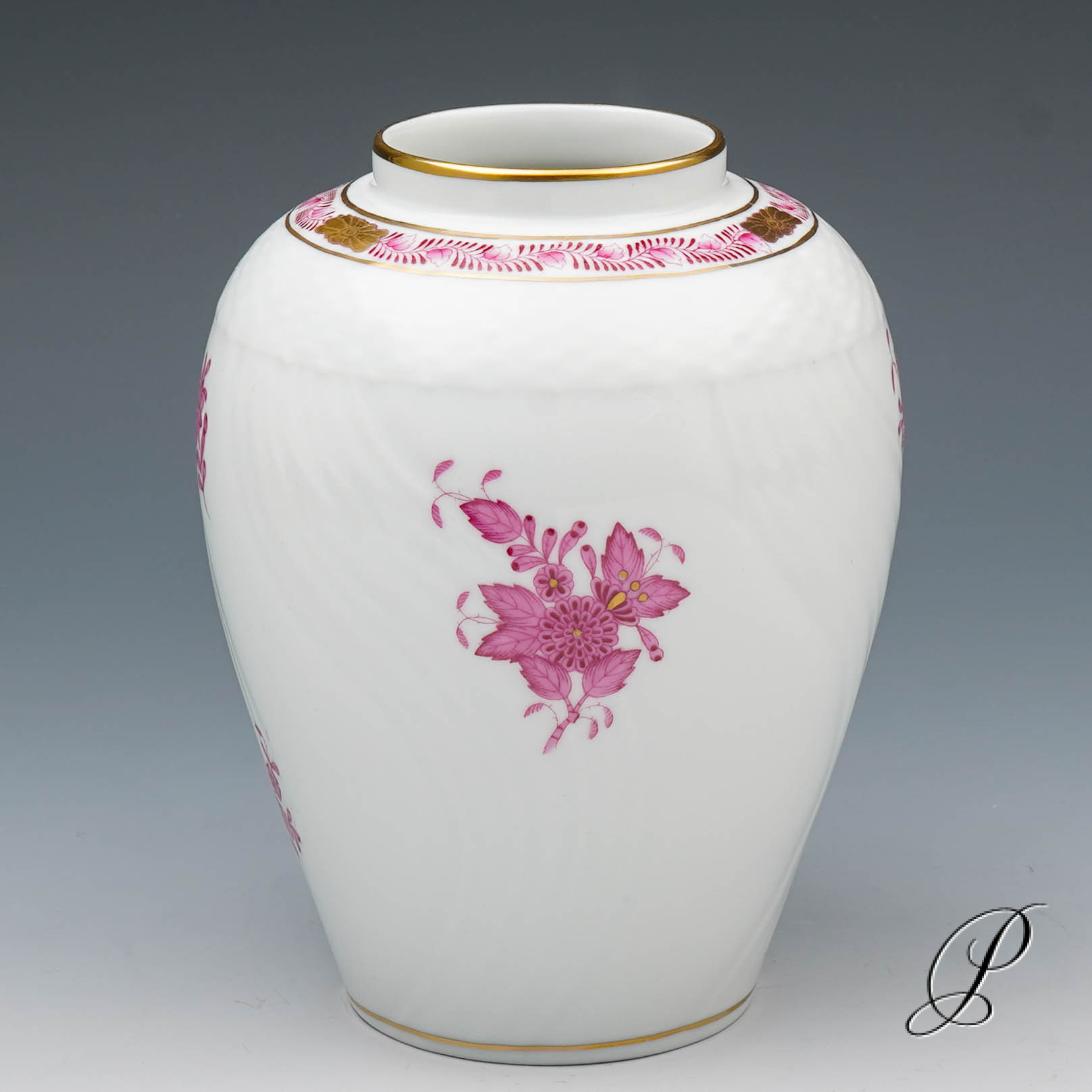 Vase Herend im Dekor Apponyi purpur – Bild 4