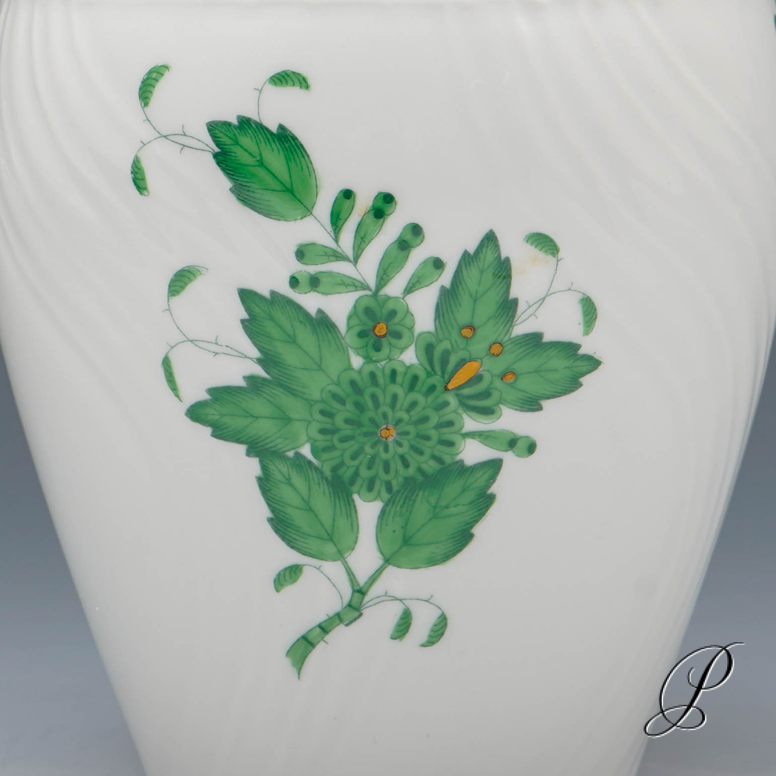 Vase Herend im Dekor Apponyi grün – Bild 2