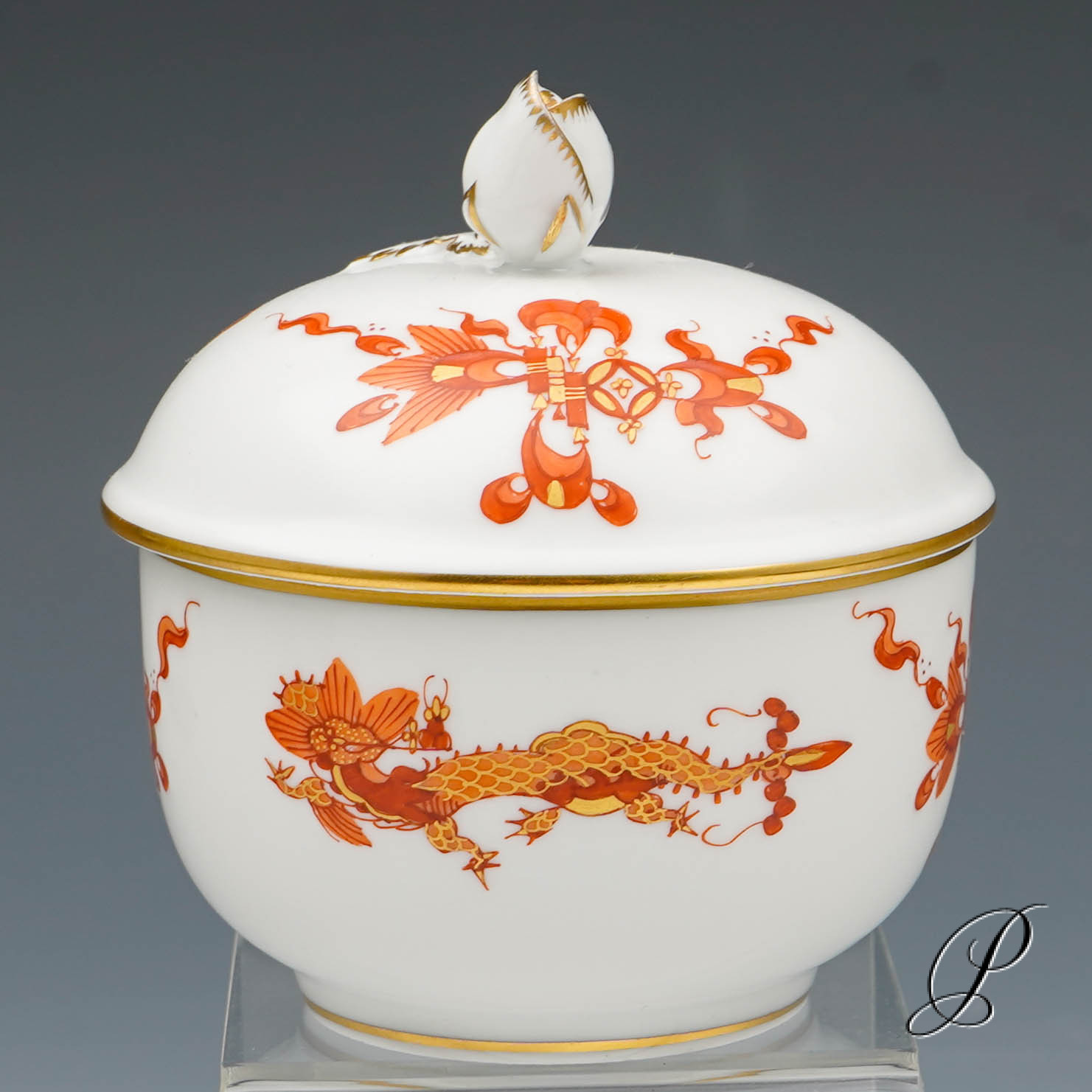 Mokkaservice Meissen 1.Wahl Reicher Drache rot – Bild 6