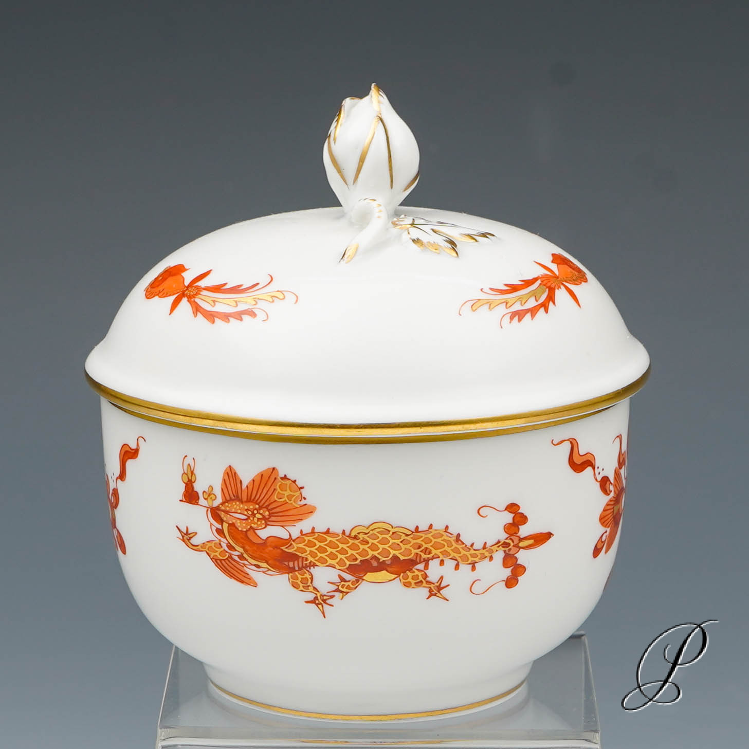 Mokkaservice Meissen 1.Wahl Reicher Drache rot – Bild 8