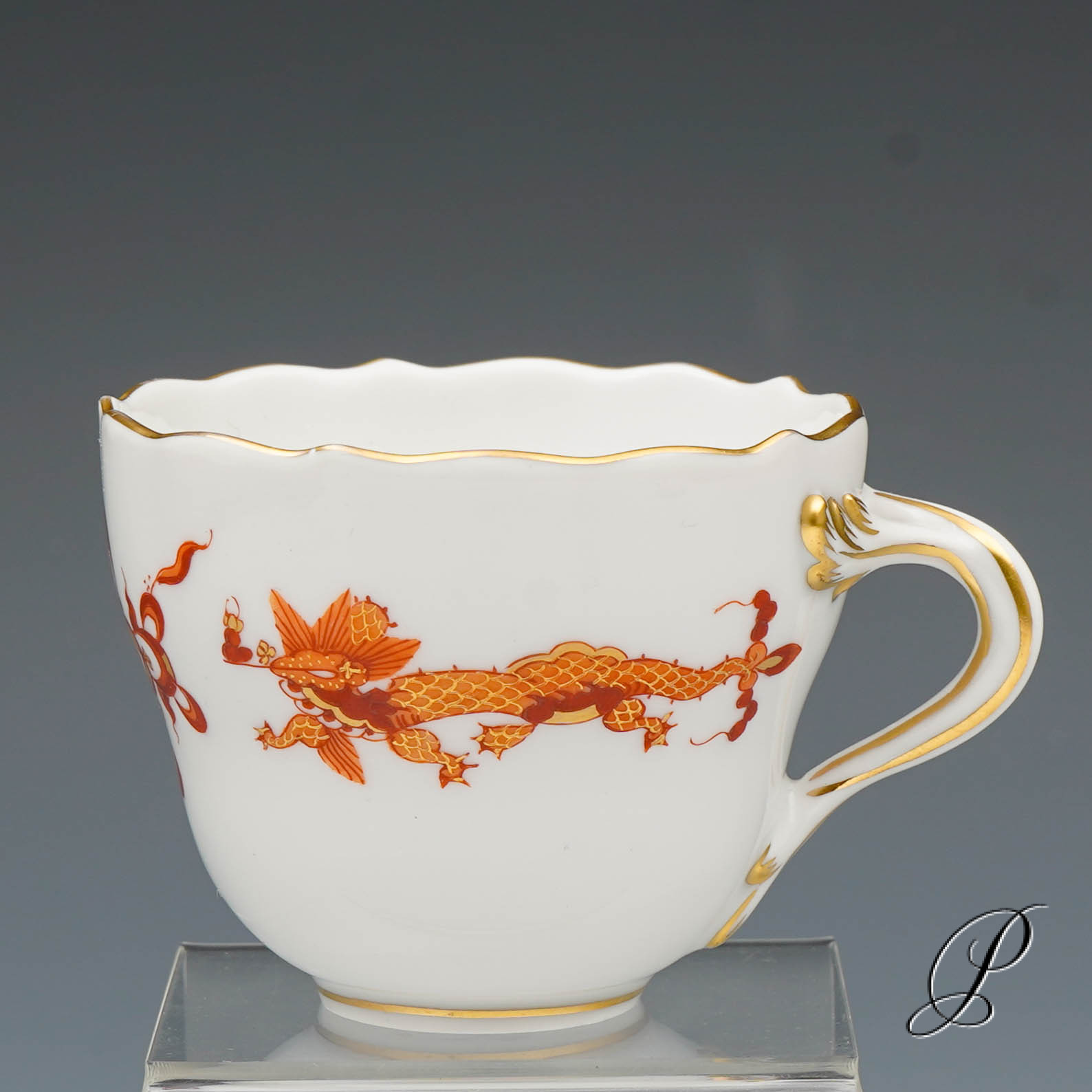 Mokkaservice Meissen 1.Wahl Reicher Drache rot – Bild 22