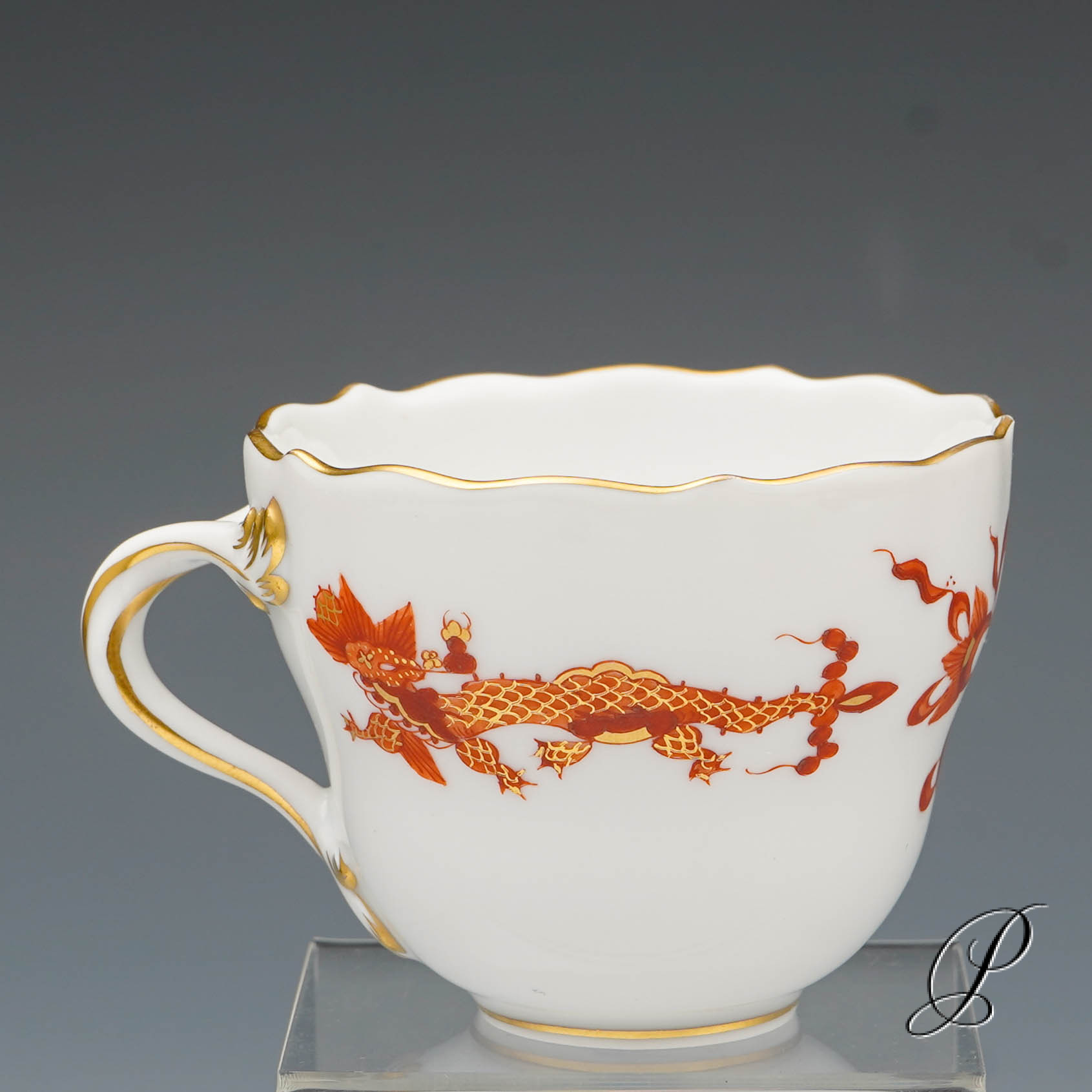 Mokkaservice Meissen 1.Wahl Reicher Drache rot – Bild 24