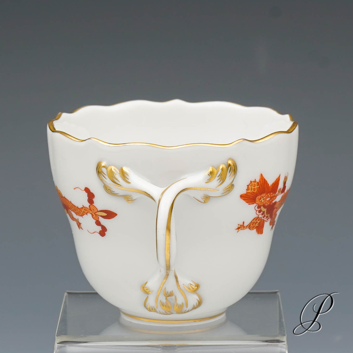 Mokkaservice Meissen 1.Wahl Reicher Drache rot – Bild 25