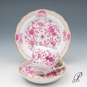 Mokkagedeck Meissen 1.Wahl "Indische Malerei purpur"