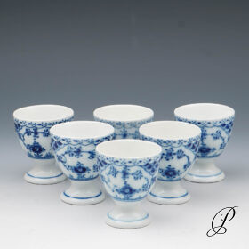 6 Eierbecher Royal Copenhagen Musselmalet Halbspitz