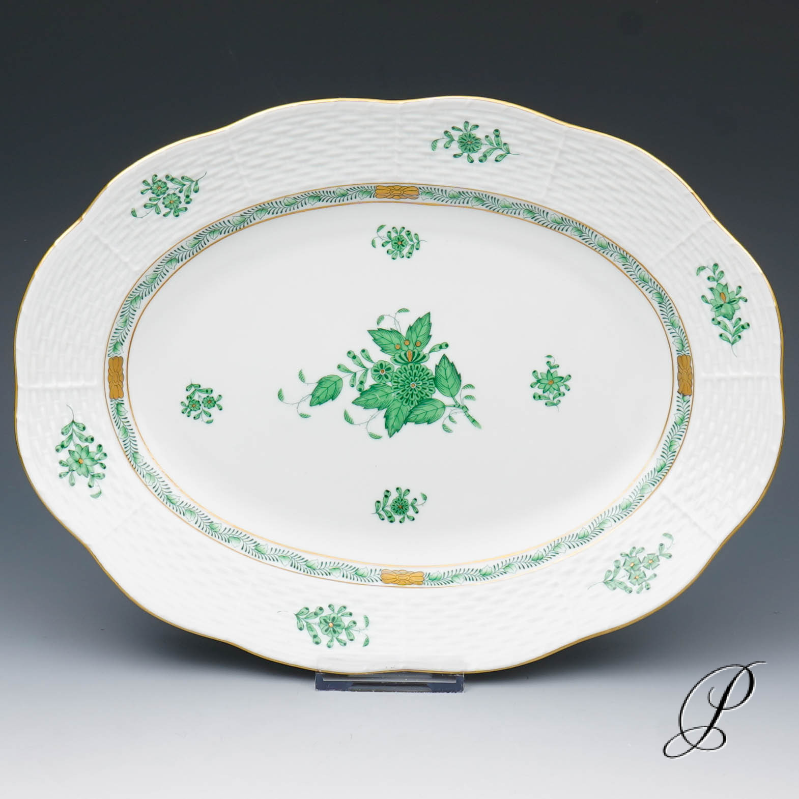 Speiseservice Herend im Dekor Apponyi grün für 12 Personen – Bild 3