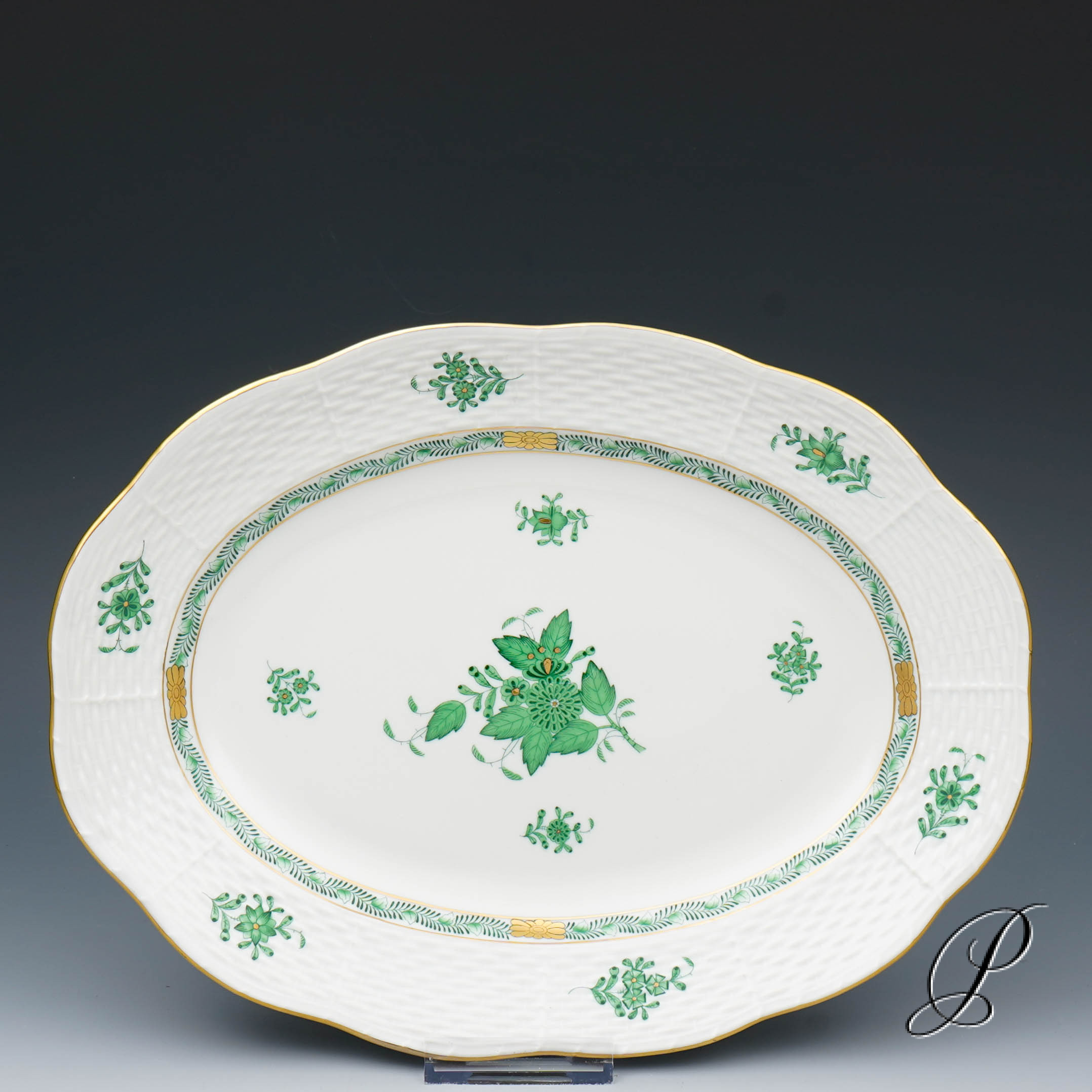 Speiseservice Herend im Dekor Apponyi grün für 12 Personen – Bild 4