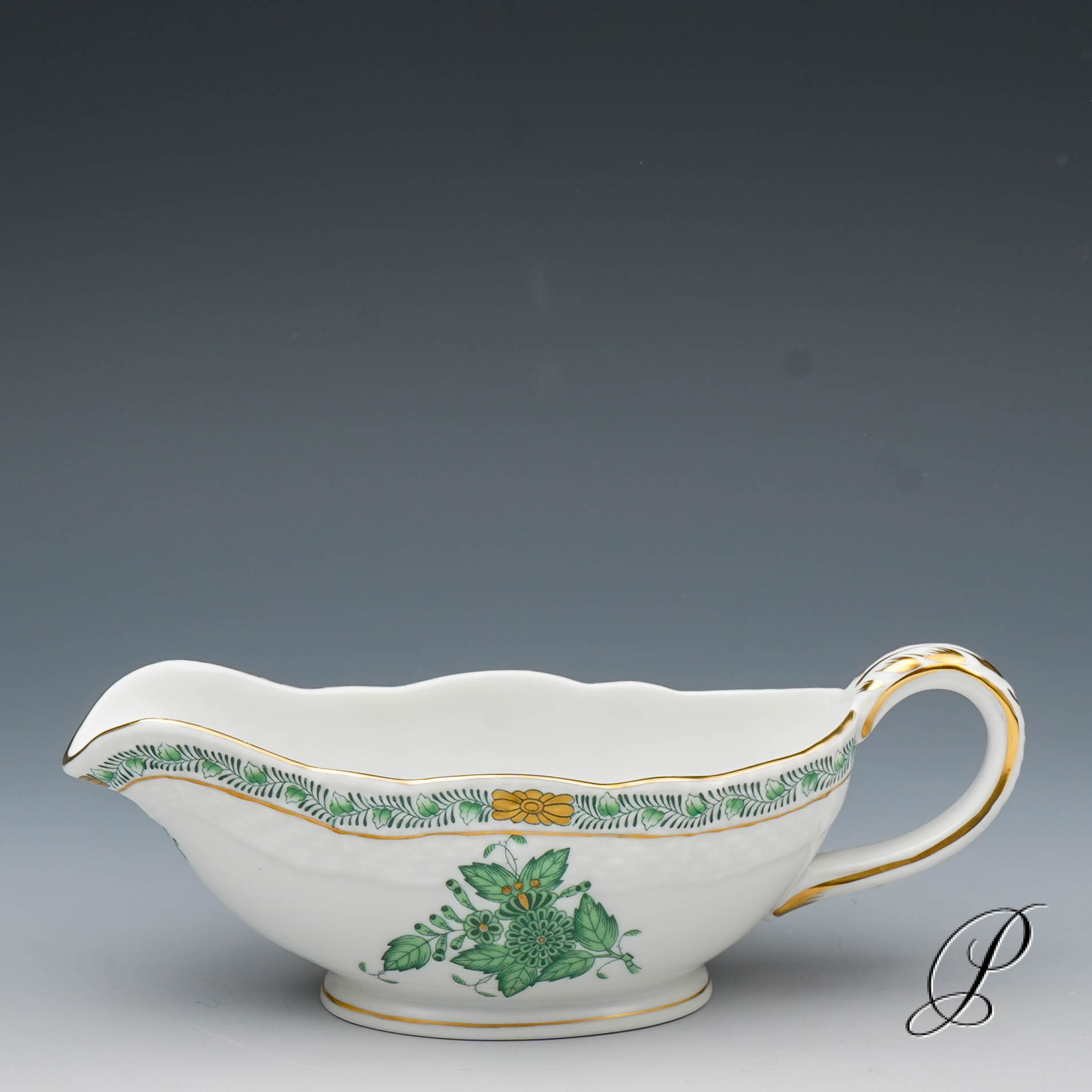 Speiseservice Herend im Dekor Apponyi grün für 12 Personen – Bild 6