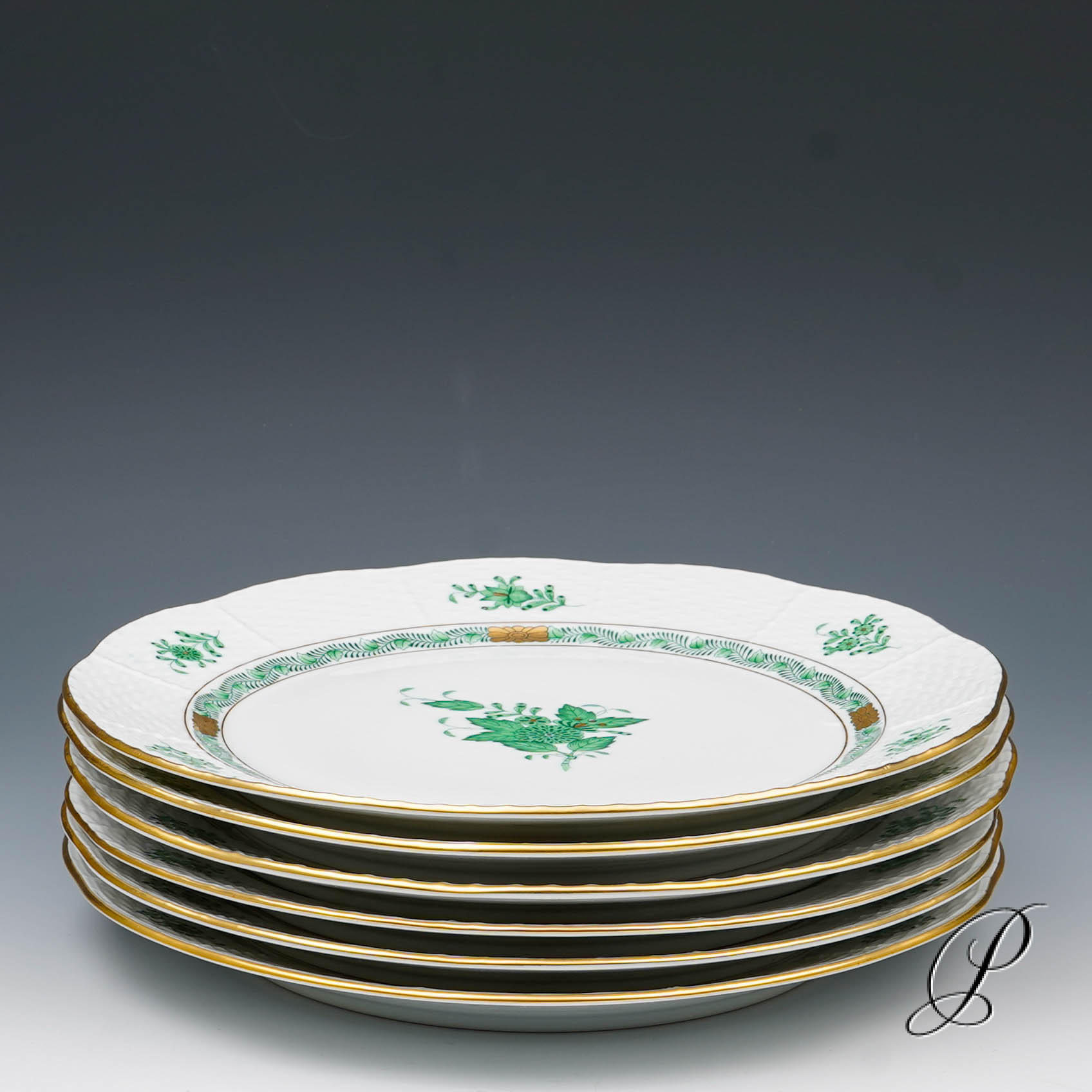 Speiseservice Herend im Dekor Apponyi grün für 12 Personen – Bild 13