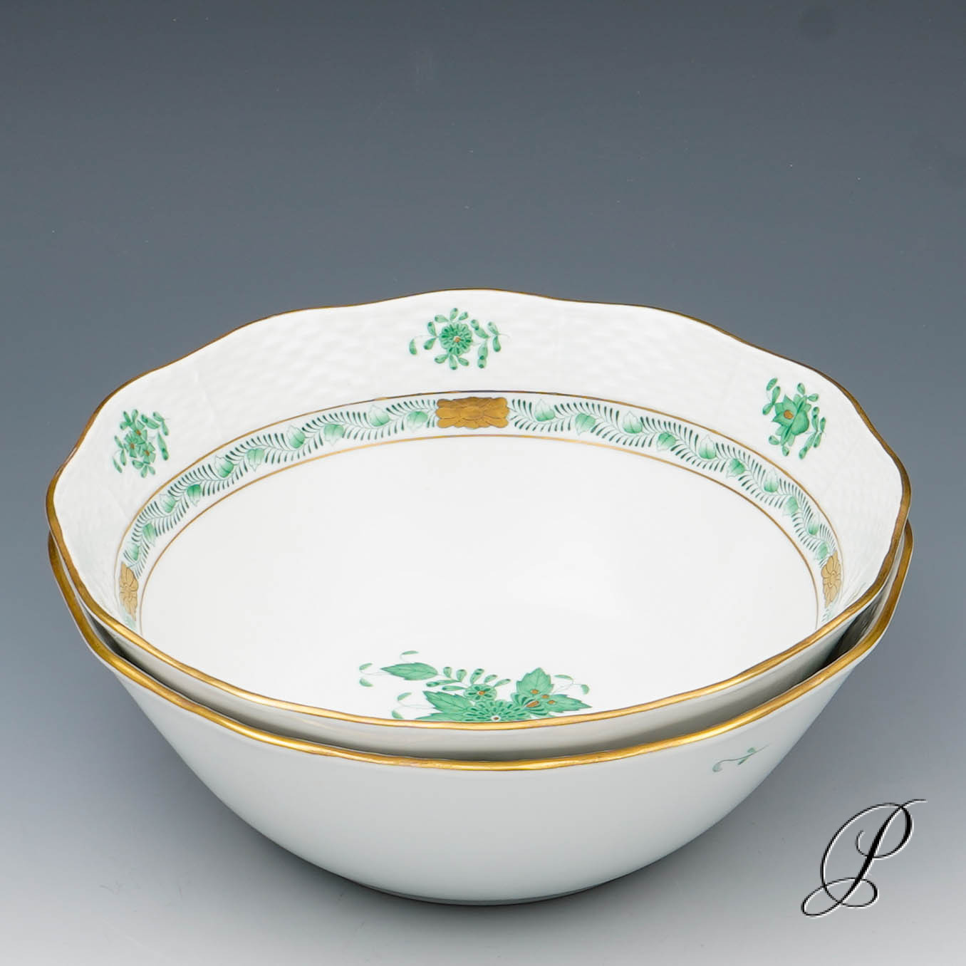 Speiseservice Herend im Dekor Apponyi grün für 12 Personen – Bild 22