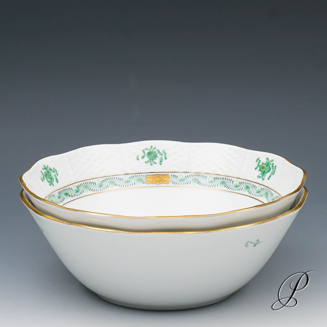 Speiseservice Herend im Dekor Apponyi grün für 12 Personen – Bild 23